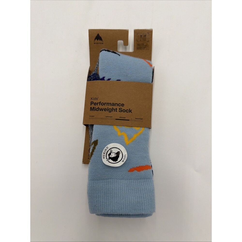 Burton Kid's Performance Midweight Socks Size M/L NEW Shoe 2-4